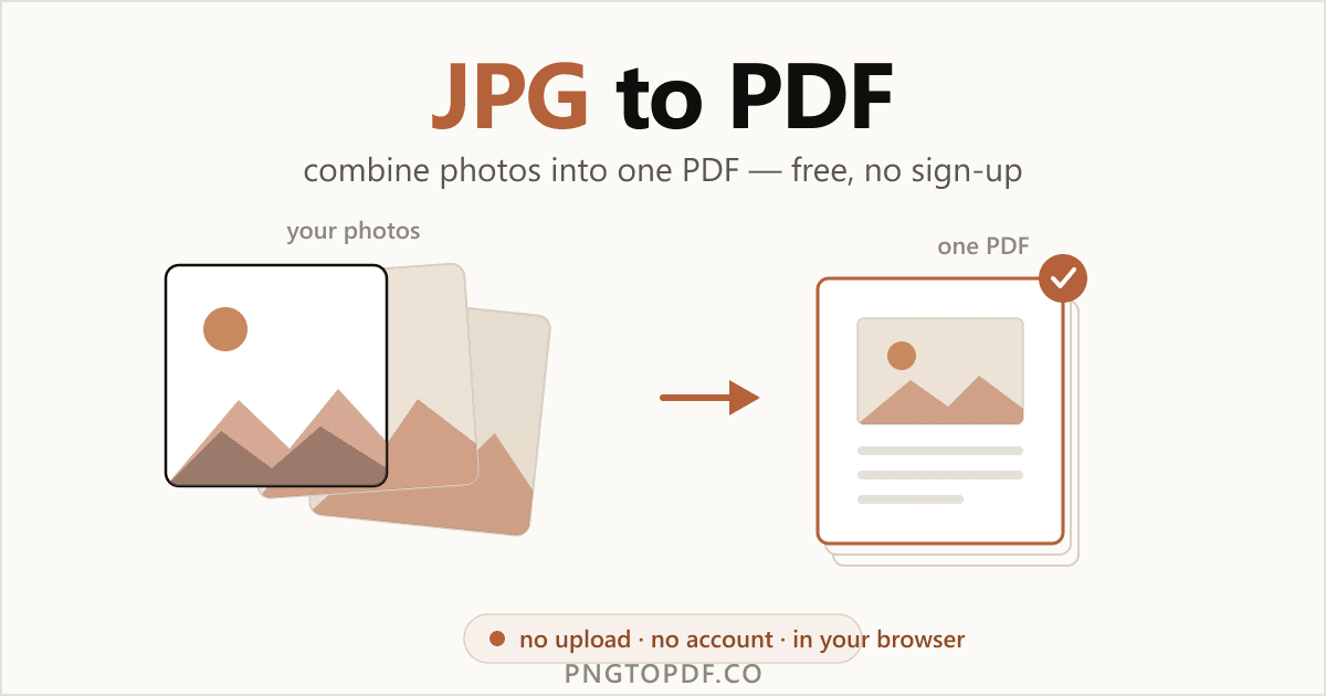JPG를 PDF로 무료 변환하는 법 (업로드 없음) — 2026